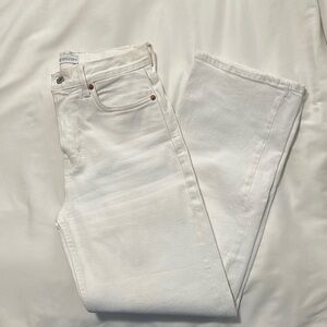 Zara White Straight Leg Jeans